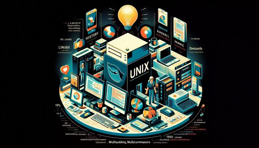 Explore the history, architecture, and impact of Unix, a cornerstone operating system that has shaped modern computing, including the development of Linux and macOS