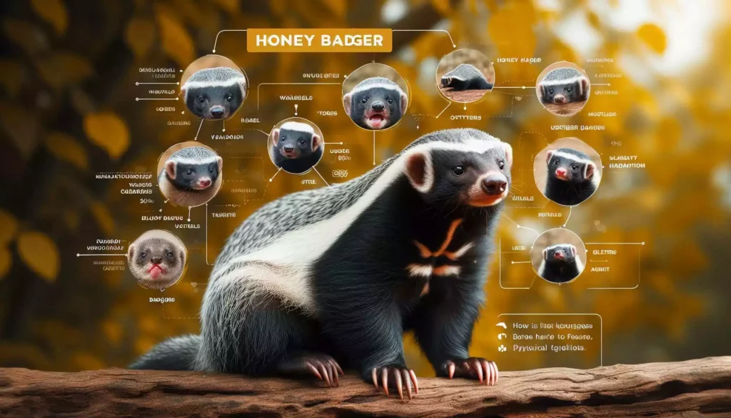 Honey badgers are often found in arid regions, where they can survive on limited water sources and a diet of small prey