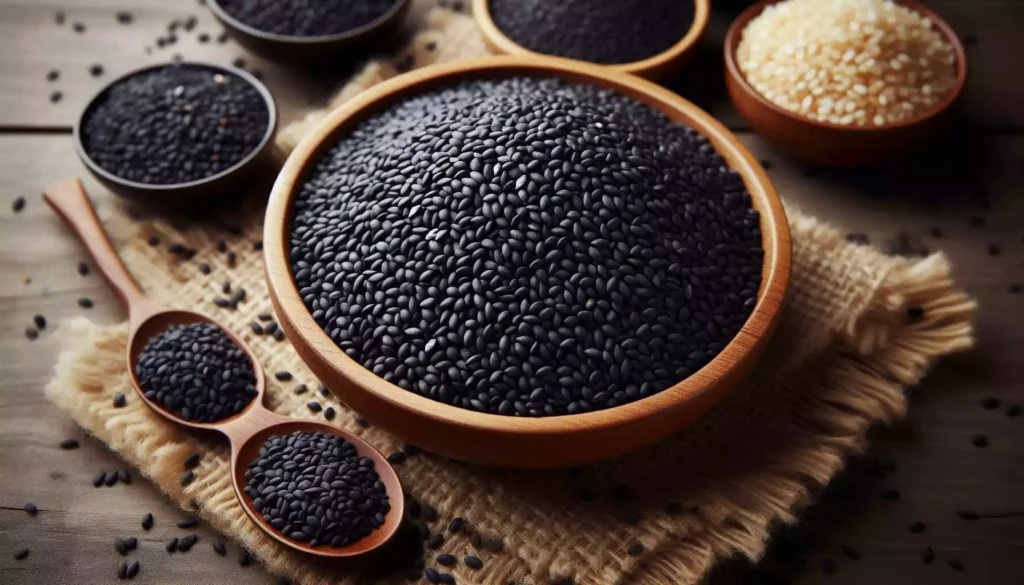 black sesame seeds have a nuttier, slightly sweet flavor compared to white sesame seeds