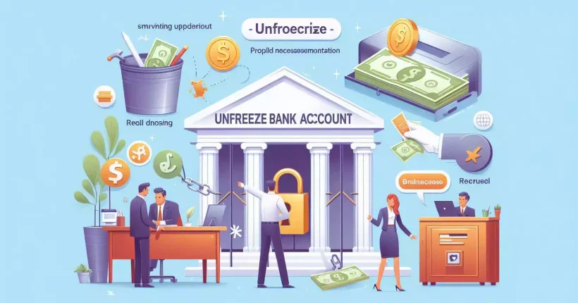 unfreeze your bank account by contacting your bank, resolving any issues, providing necessary documentation, and following their instructions