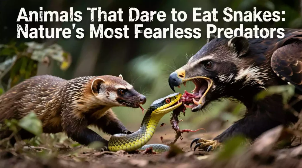 Animals that dare to eat snakes nature’s most fearless predators